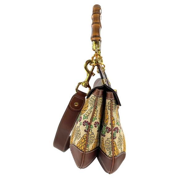 Gucci Bamboo Magnolia Handbag - Picture 4 of 16